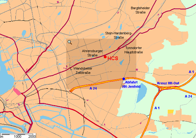 Karte Hamburg-Ost